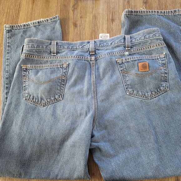 Carhartt Relaxed Fit Denim Blue Jeans Mens 40 X 34 Workwear Denim - Picture 2 of 5